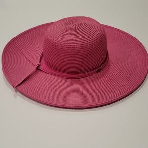 Scala Collezione Fuchsia Wide-Brim Hat